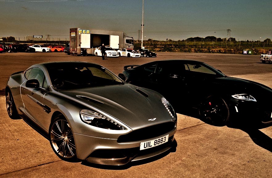 Aston Martin Vanquish and Jaguar XKR
